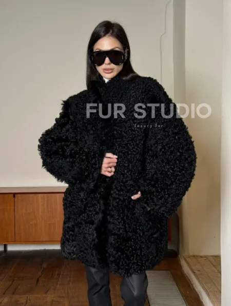 Двухсторонняя шуба - дублёнка из тиградо - фото 6