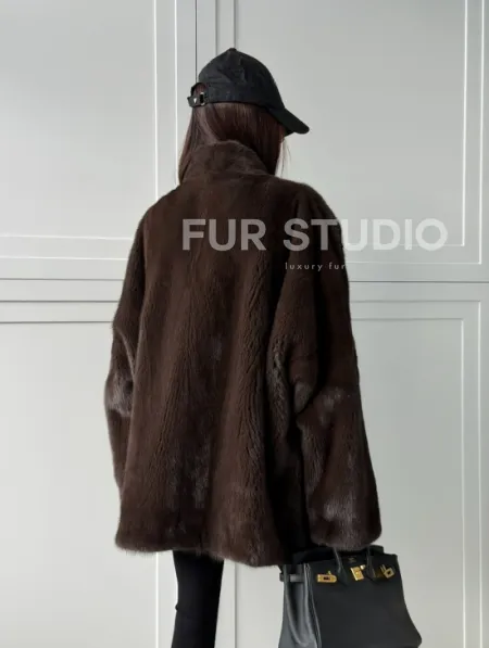 Куртка из норки с V - образным воротом - фото 15