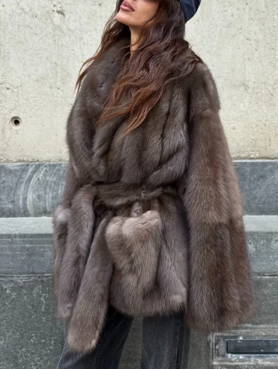 Шуба из меха куницы - автоледи - фото 3
