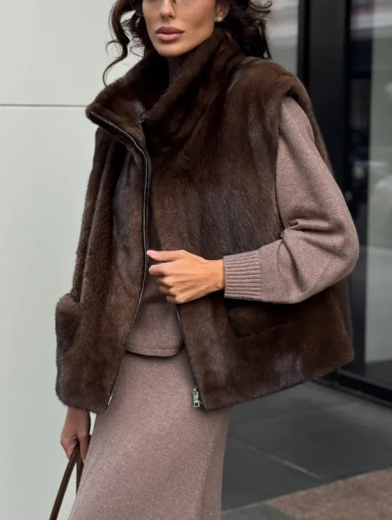 Жилет из норки - фото 1