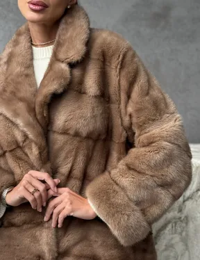 Норковая автоледи - цвет пастель - фото 2