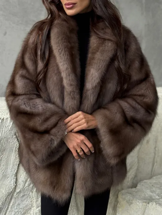 Шуба из меха куницы PREMIUM - фото 1