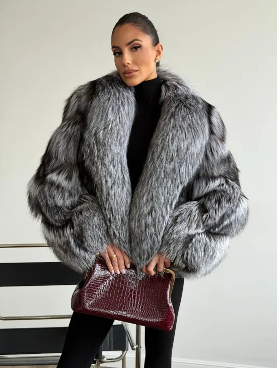 Шуба из чернобурки - рукава косичкой - фото 0