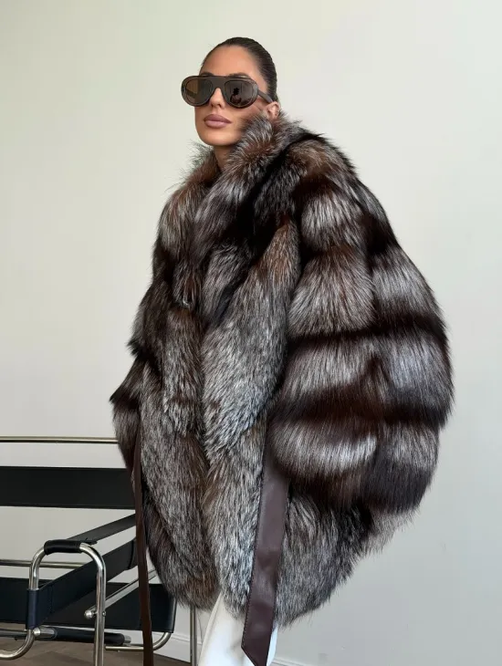 Шуба из лисы - летучая мышь - фото 6