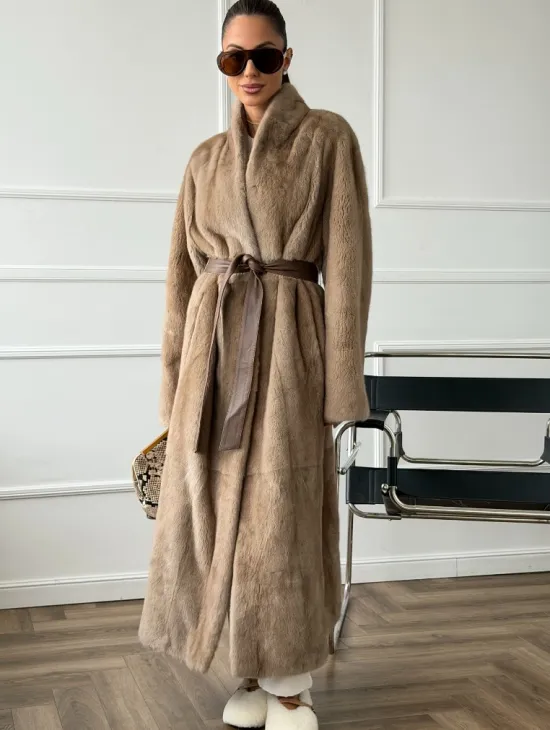 Норковое меховое пальто для женщин - фото 6