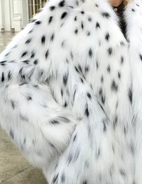 Шуба укороченная из арктической лисы под рысь - фото 2