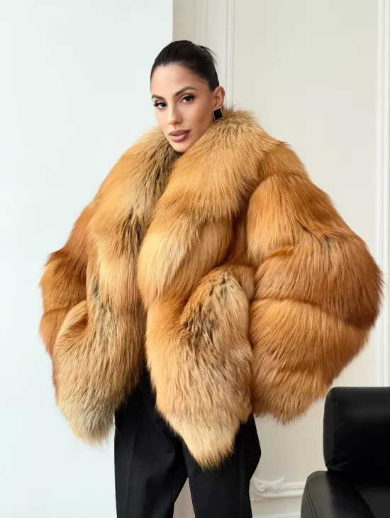 Шуба из лисы огневки - фото 9