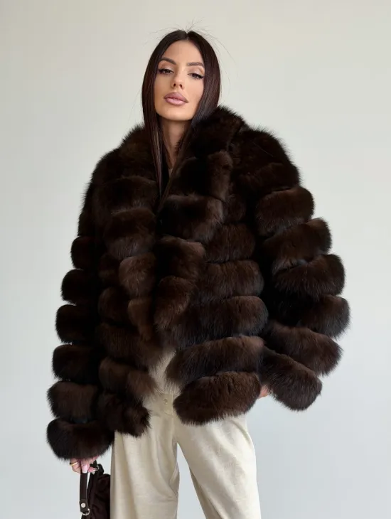 Шуба песцовая под соболь - фото 10
