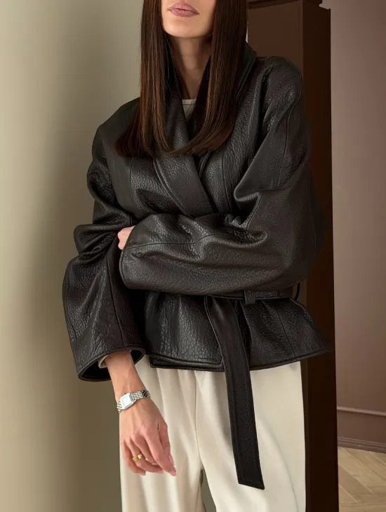 Куртка из натуральной кожи PREMIUM COLLECTION - фото 6